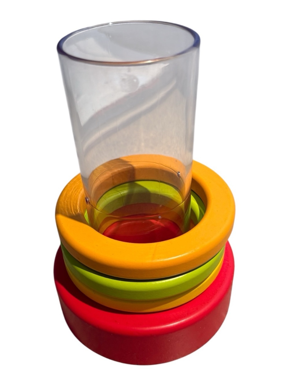 Lovevery Clear Tube with Stacking Rings Montessori toy - Picture 3 of 6